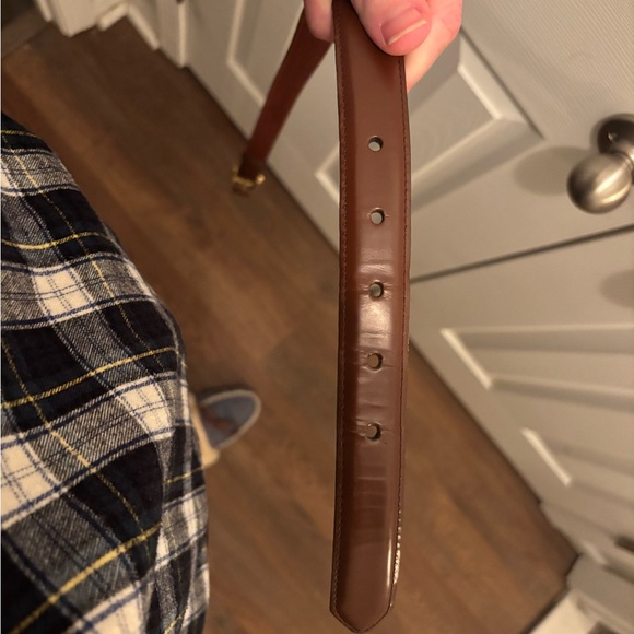 Coach Tan Leather Belt with Gold Buckle - Picture 6 of 9